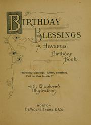 Cover of: Birthday blessings by Frances Ridley Havergal