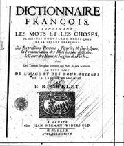 Cover of: Dictionnaire françois --