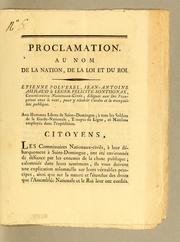 Cover of: Proclamation.: Au nom de la Nation, de la loi et du Roi.