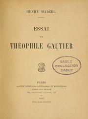 Cover of: Essai sur Théophile Gautier
