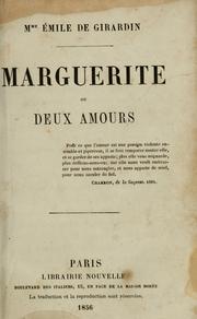 Cover of: Marguerite ou deux amours by Delphine de Girardin