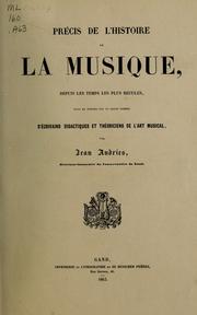 Précis de l'histoire de la musique by Jean Jacques Andries