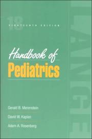 Cover of: Handbook of Pediatrics | Gerald B. Merenstein
