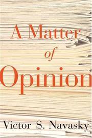 Cover of: A matter of opinion by 