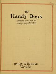 Cover of: The handy book by Handy & Harman (Firm)