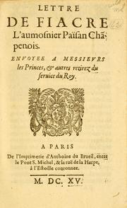 Lettre de Fiacre L'aumosnier Pïsan Chãpenois