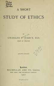 Cover of A short study of ethics by Charles Frederick D'Arcy