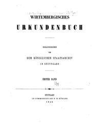Cover of: Wirtembergisches Urkundenbuch by Württemberg (Germany ). Staatsarchiv