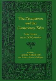 Cover of: The Decameron and the Canterbury tales by edited by Leonard Michael Koff and Brenda Deen Schildgen.