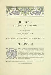 Cover of: Juárez: su obra y su tiempo.