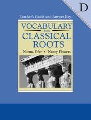 Cover of: Vocabulary From Classical Roots Book D - Teacher's Guide and Answer Key