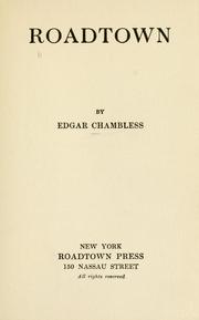 Cover of: Roadtown by Edgar Chambless