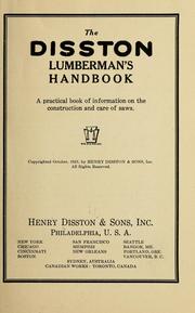 Cover of: The Disston lumberman's handbook: a practical book of information on the construction and care of saws