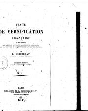 Cover of: Traité de versification française by Louis Marie Quicherat