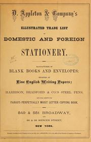 Cover of: Illustrated trade list of domestic and foreign stationery. by D. Appleton and Company.