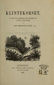 Cover of: Klintekorset.