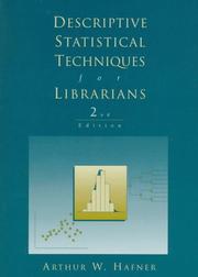 Cover of: Descriptive statistical techniques for librarians