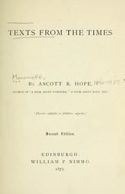 Cover of: Texts from the times.