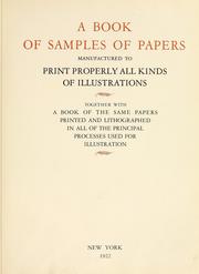 Cover of: A book of samples of papers manufactured to print properly all kinds of illustrations | Champion Papers, inc.