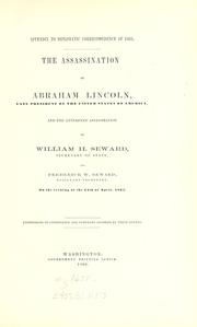 Cover of: The assassination of Abraham Lincoln, late president of the United States of America by United States. Department of State.