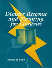 Cover of: Disaster response and planning for libraries by Miriam Kahn