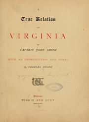 Cover of: A true relation of Virginia by John Smith