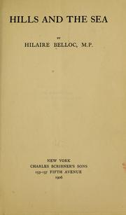 Cover of: Hills and the sea by Hilaire Belloc