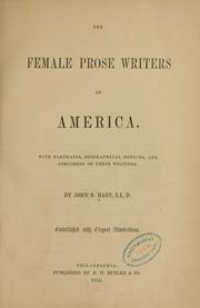 Cover of: The female prose writers of America.