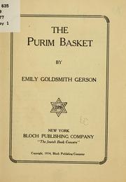 Cover of: The Purim basket ... by Emily G. Gerson