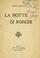 Cover of: La notte di Ronchi.