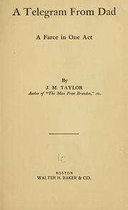 Cover of: A telegram from Dad. by J. M. Taylor