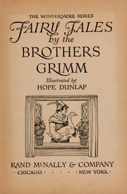 Cover of: Fairy tales by the brothers Grimm