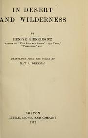 Cover of: In desert and wilderness by Henryk Sienkiewicz