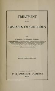 Cover of: Treatment of the diseases of children.