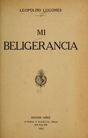 Cover of: Mi beligerancia.