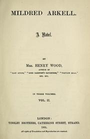 Cover of: Mildred Arkell by Mrs. Henry Wood