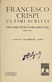 Ultimi scritti e discorsi extra-parlamentari (1819-1901)