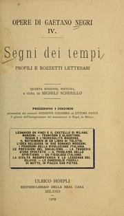 Cover of: Segni dei tempi: profili e bozzetti letterari.