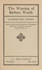 Cover of: The winning of Barbara Worth.