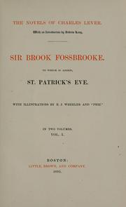 Cover of: Sir Brook Fossbrooke by Charles James Lever