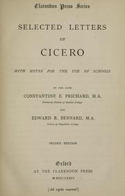 Cover of: Selected letters of Cicero: with notes for the use of schools