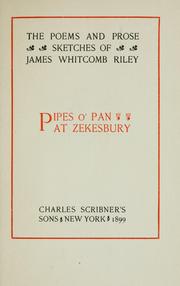 Cover of: Pipes o' Pan at Zekesbury. by James Whitcomb Riley