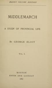 Cover of: Middlemarch by George Eliot
