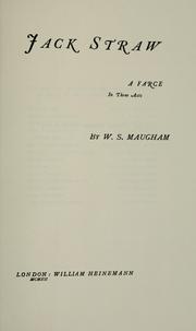 Cover of: Jack Straw by William Somerset Maugham