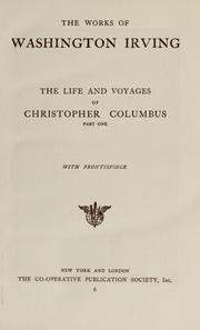 Cover of: A history of the life and voyages of Christopher Columbus.