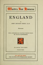 Cover of: England by John Richard Green