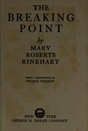 Cover of: The breaking point. | Mary Roberts Rinehart