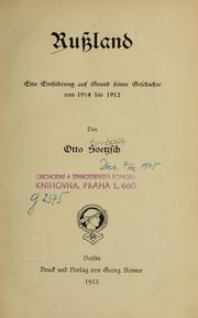 Cover of: Russland: eine einführung auf grund seiner geschichte von 1904 bis 1912