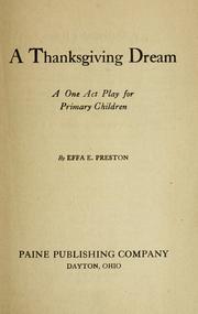 Cover of: A Thanksgiving dream. | Preston, Effa E.