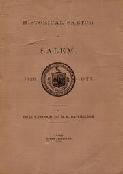 Cover of: Historical Sketch of Salem, 1626-1879 by Batchelder, Henry Morrill, 1852 -, Charles Stuart Osgood
